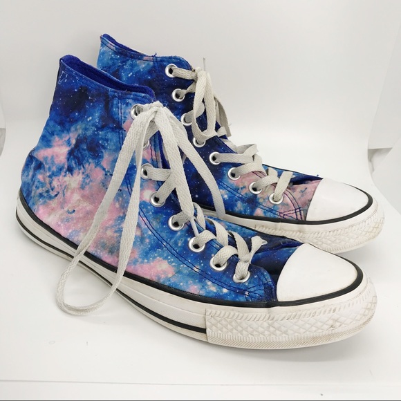 converse high top galaxy print